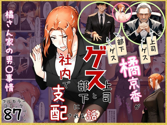 【ぶるーしゃとー】橘京香がゲス上司とゲス部下に社内で支配される話｜クンニ